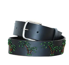 Load image into Gallery viewer, TKC Palm Trees Belt in Wide Width - Brass Buckle