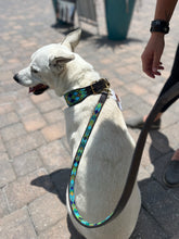 Load image into Gallery viewer, Peacock Argyle Beaded Dog Lead