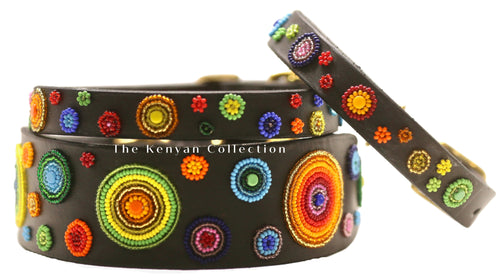 Arani Dots Beaded Dog Collar