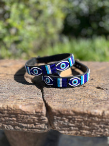 Evil Eye Beaded Dog Collar