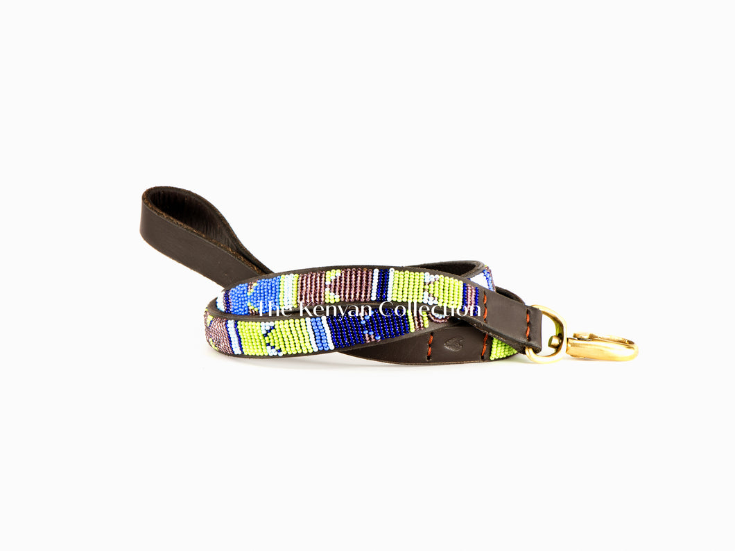 Passion Flower Beaded Dog Lead