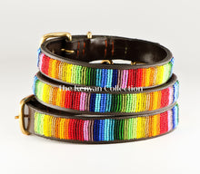 Load image into Gallery viewer, Rainbow Beaded Dog Collar